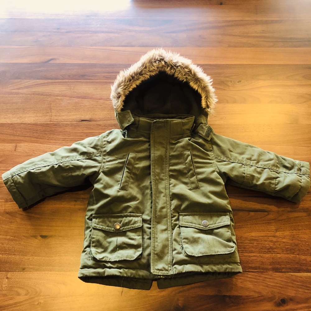 H&M baby 9 months jacket olive green